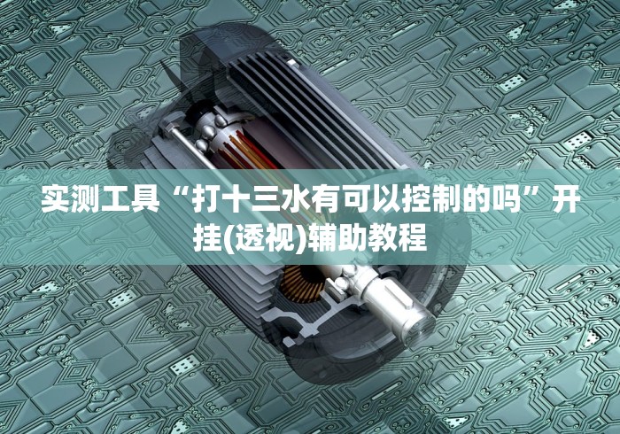 实测工具“打十三水有可以控制的吗”开挂(透视)辅助教程