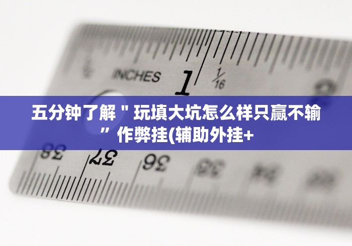 五分钟了解＂玩填大坑怎么样只赢不输”作弊挂(辅助外挂+