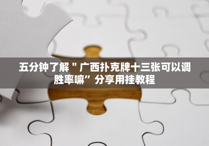 五分钟了解＂广西扑克牌十三张可以调胜率嘛”分享用挂教程